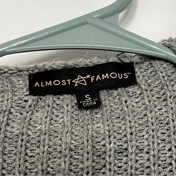 Almost Famous Gray Cardigan Sweater - Picture 2 of 3